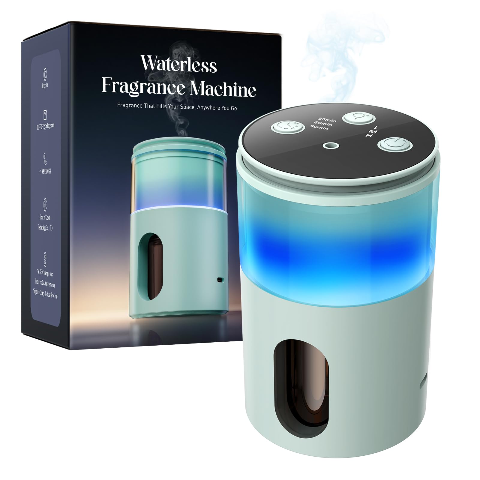 Pmsusoow diffuseur sans eau avec lumière LED pour une ambiance douce.