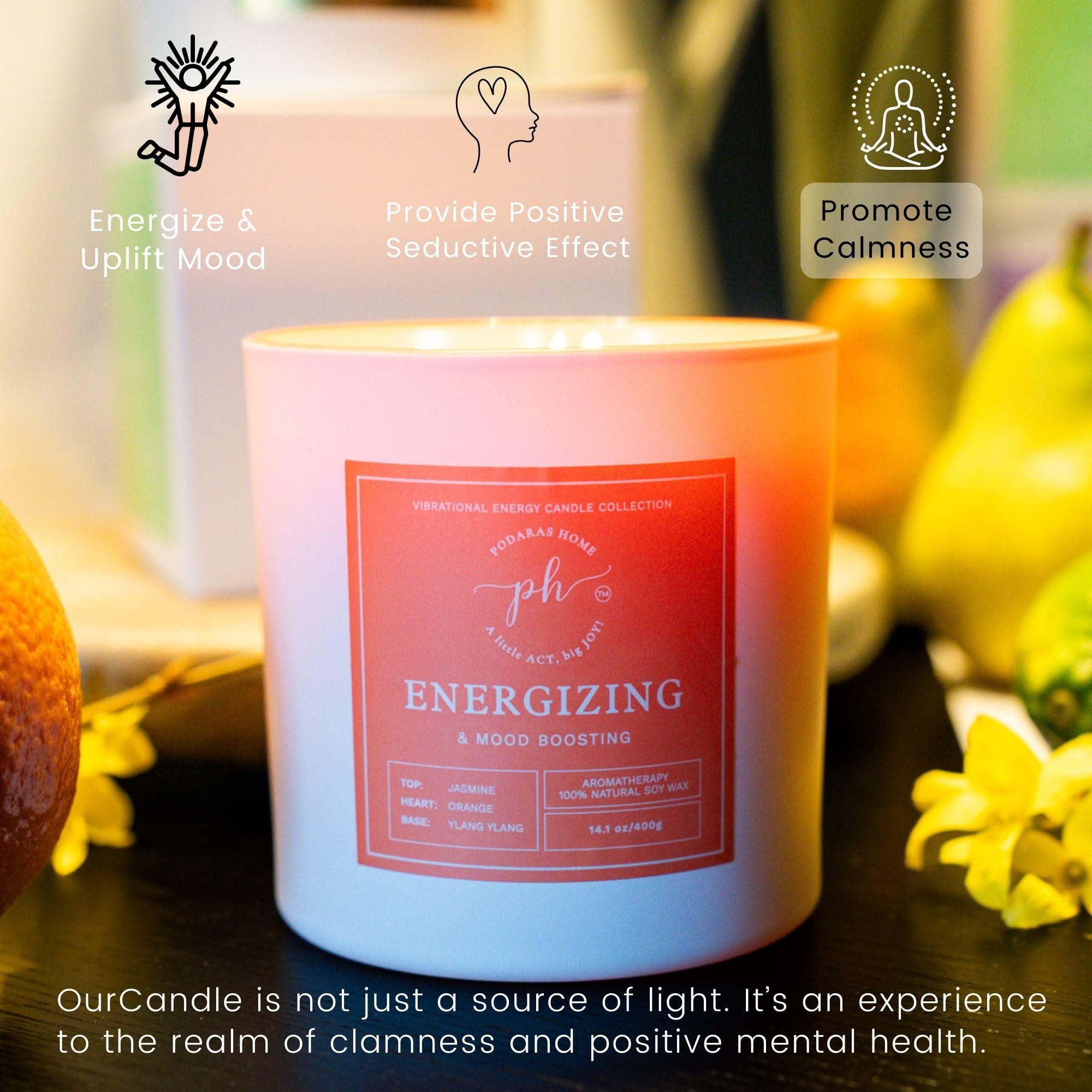 Podaras Home Bougie Extra Large offre une ambiance zen dans votre intérieur.