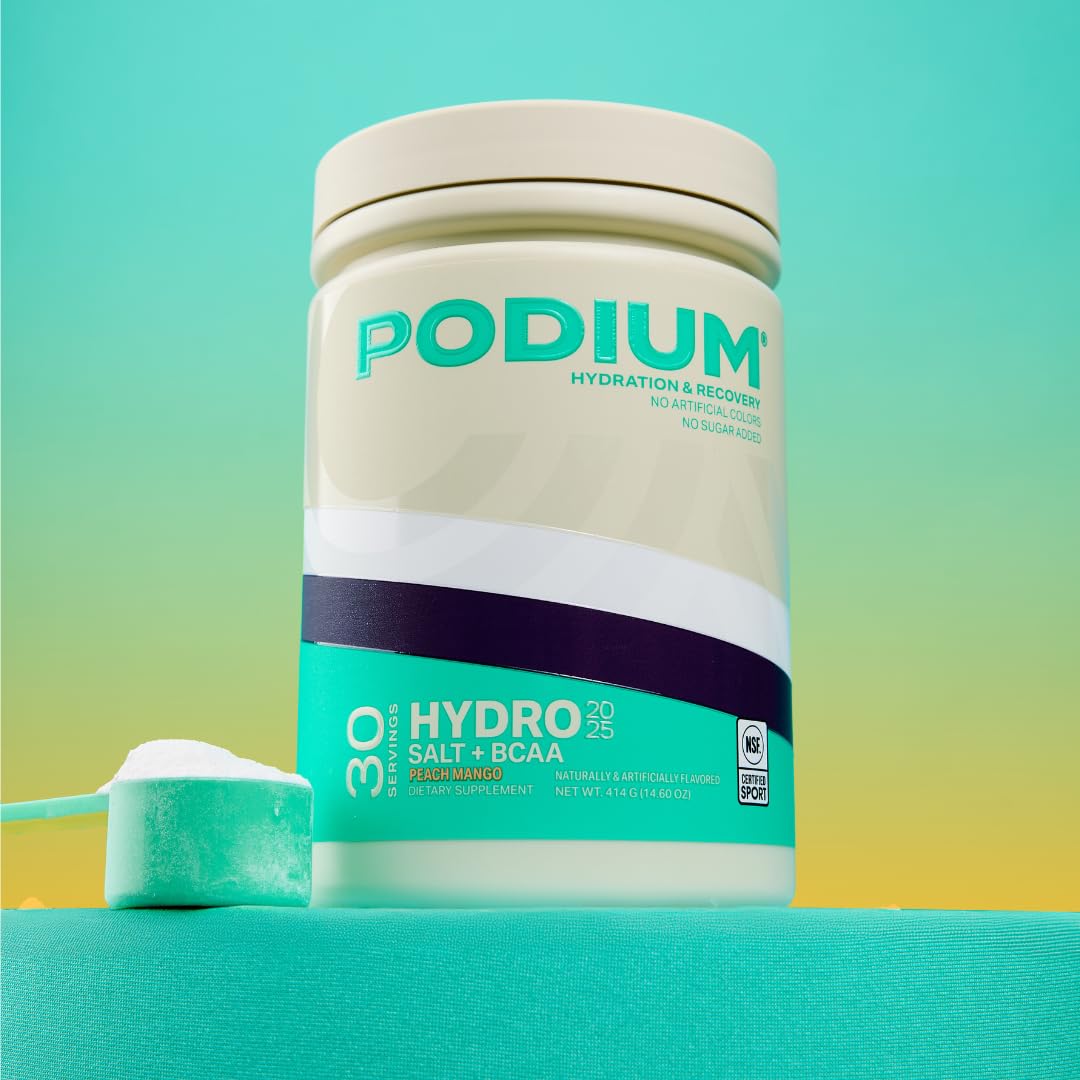 Podium Hydro + Salt, mélange dans l'eau pendant l'entraînement pour énergie soutenue