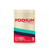 Podium Fuse 2025 photo emballage bleu framboise, présentation claire et goût agréable pour l’entraînement