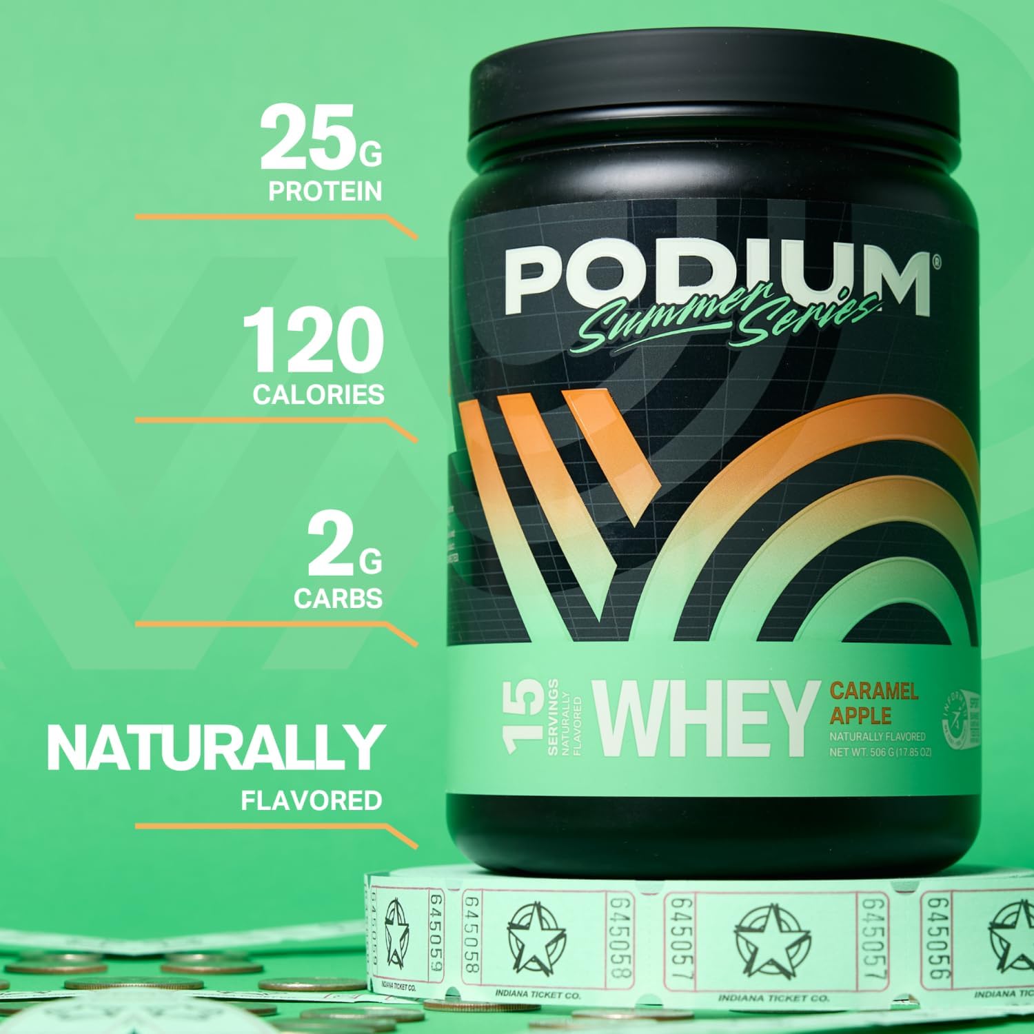 Podium Nutrition Whey shake, verre prêt à déguster après l'entraînement.