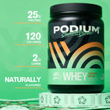 Podium Nutrition Whey shake, verre prêt à déguster après l'entraînement.
