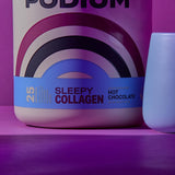 Podium Sleepy Collagène Chocolat Chaud recommandé avec camomille ou tisane soir.