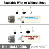Point Relief Mini-Massager – pile-c-batterie : autonomie de plus de 30 minutes.