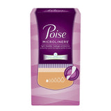 Poise protèges-slips longs avec absorption légère pour un confort discret.