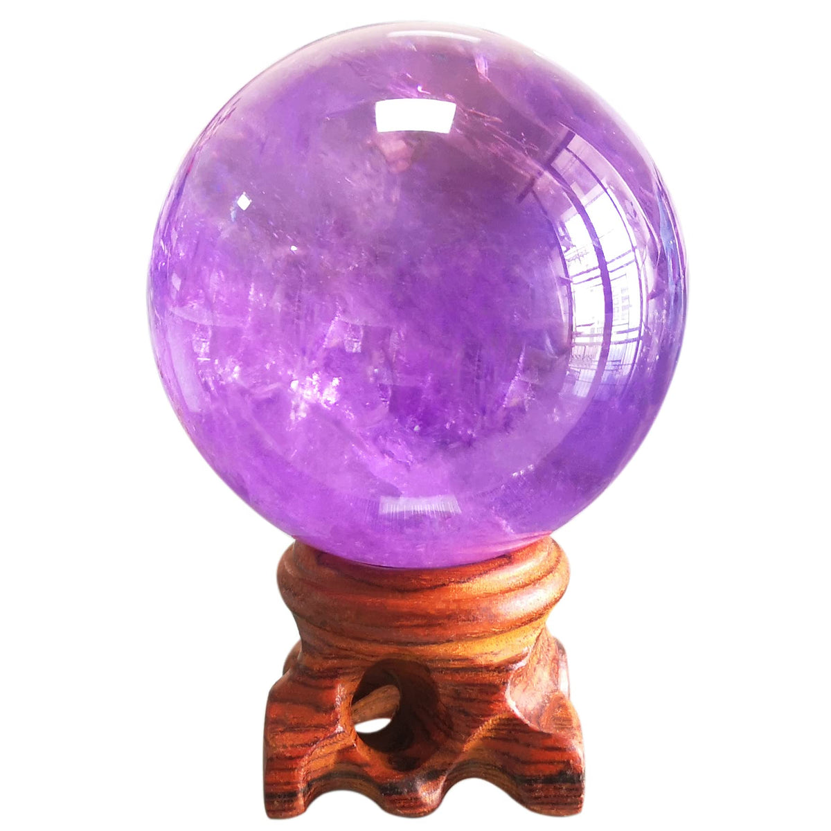 Sphère améthyste Polar Jade de 50 mm, parfaite pour la méditation et la concentration.