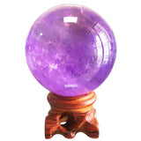 Sphère améthyste Polar Jade de 50 mm, parfaite pour la méditation et la concentration.