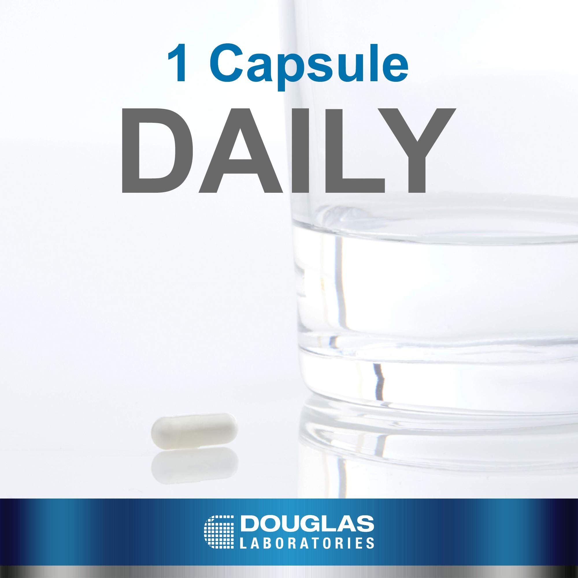 Étiquette Policosanol Douglas Laboratories indiquant les ingrédients et l'absence d'OGM.