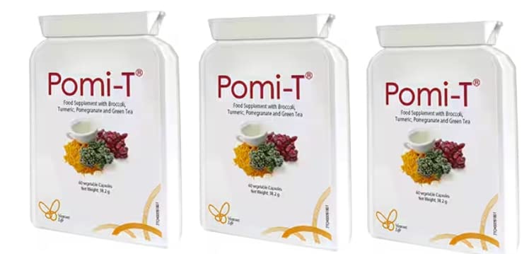 Pomi-T: boîte de capsules polyphénols, soutien potentiel à la santé prostatique et générale.
