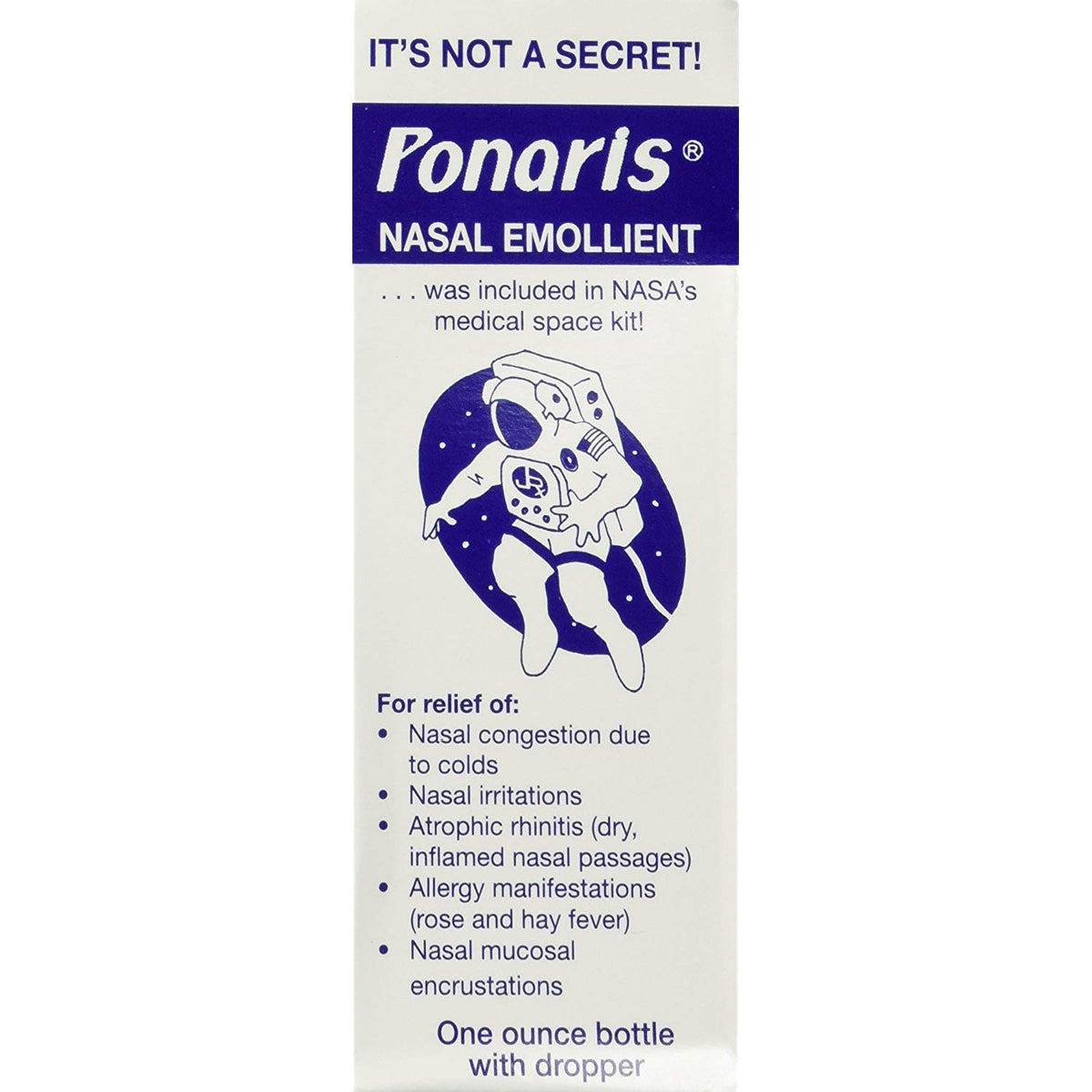 Ponaris Emollient nasal — flacon 30 ml, ensemble de 4, apaise la sécheresse nasale et le confort nasal.