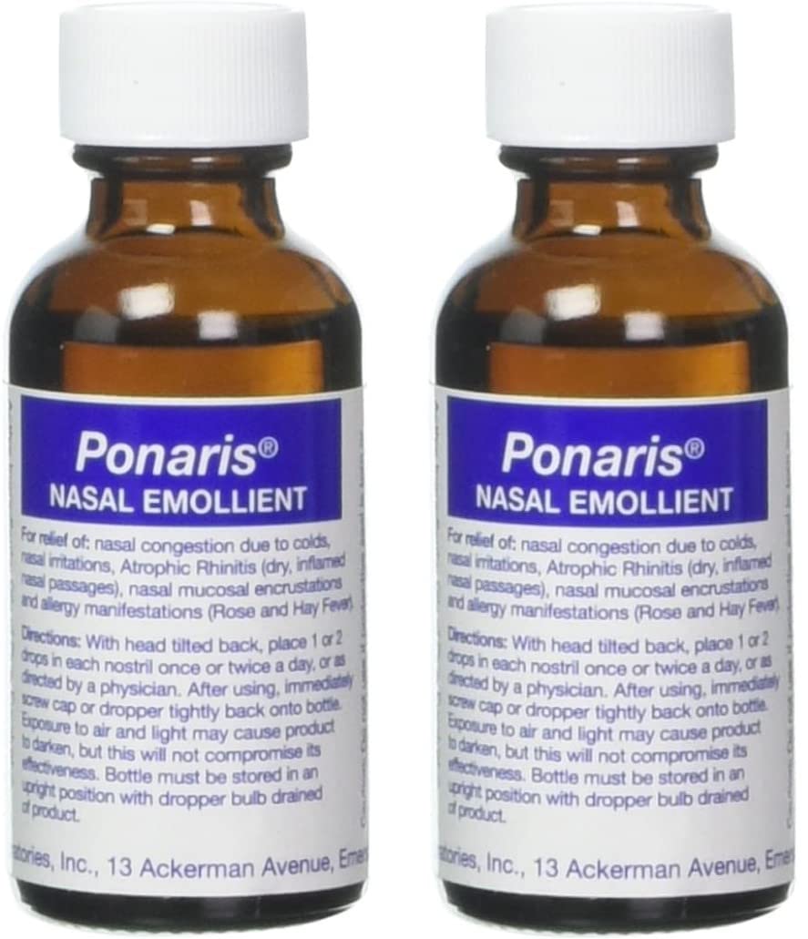 Ponaris émollient nasal - pack de 2 bouteilles, prêt pour une utilisation quotidienne