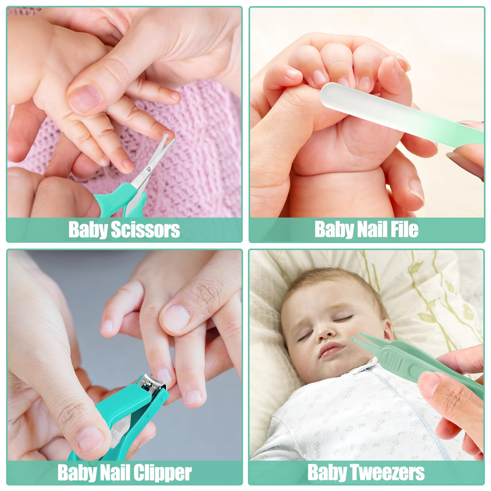 POPYJAN ciseaux à ongles bébé, sécurité avec lames rondes.