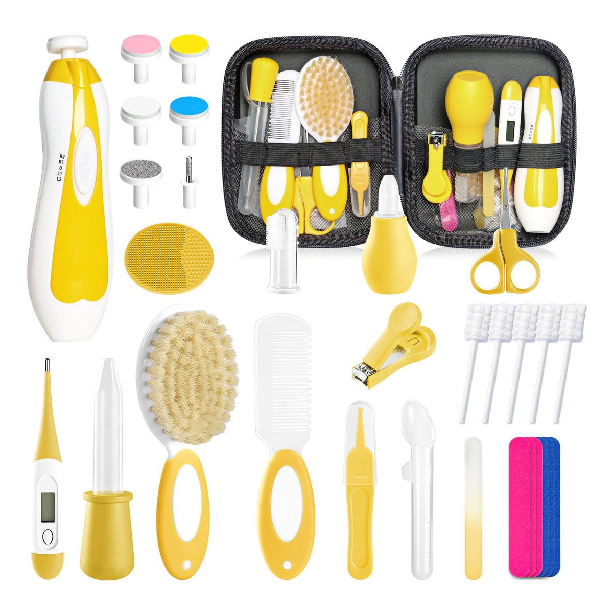 Kit POPYJAN 31 pièces en ensemble complet pour les soins du nouveau-né.
