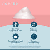 Application sur pad avec mousse Popped pour confort ciblé.