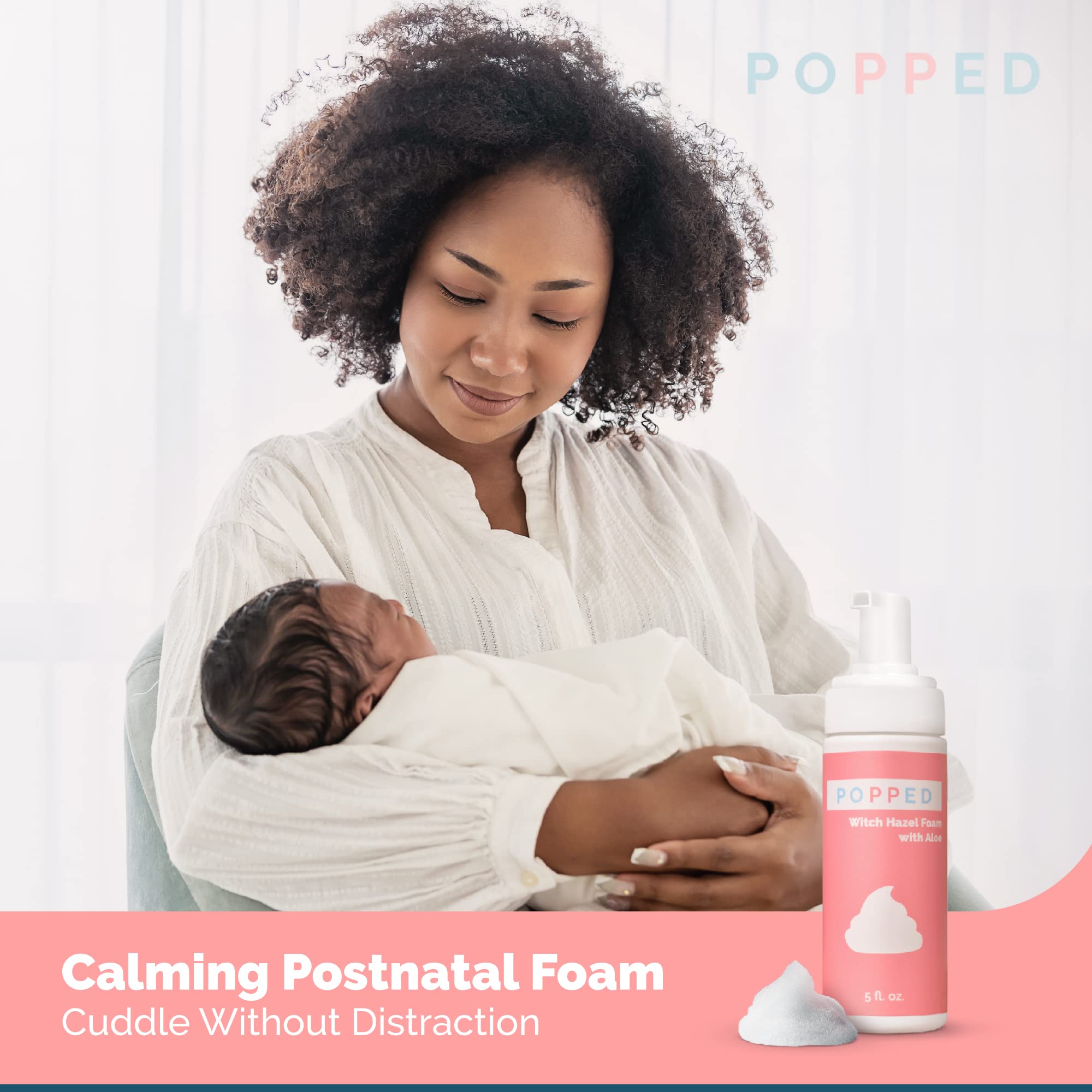 Produit fabriqué aux États‑Unis, mousse d’hamamélis Popped.