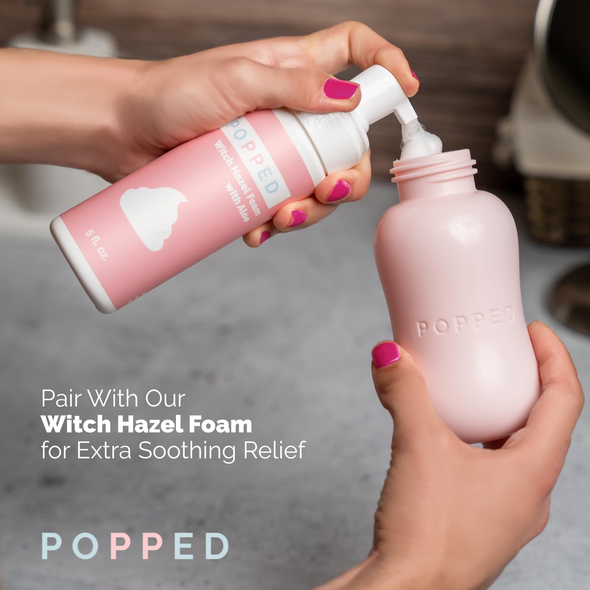POPPED Bouteille Péri couleur rose ajoutant une touche féminine discrète