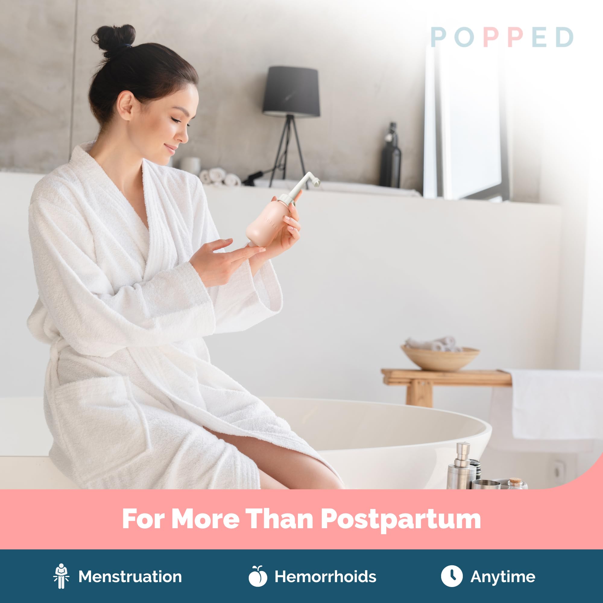 POPPED Bouteille Péri format 10 oz, pratique pour postpartum