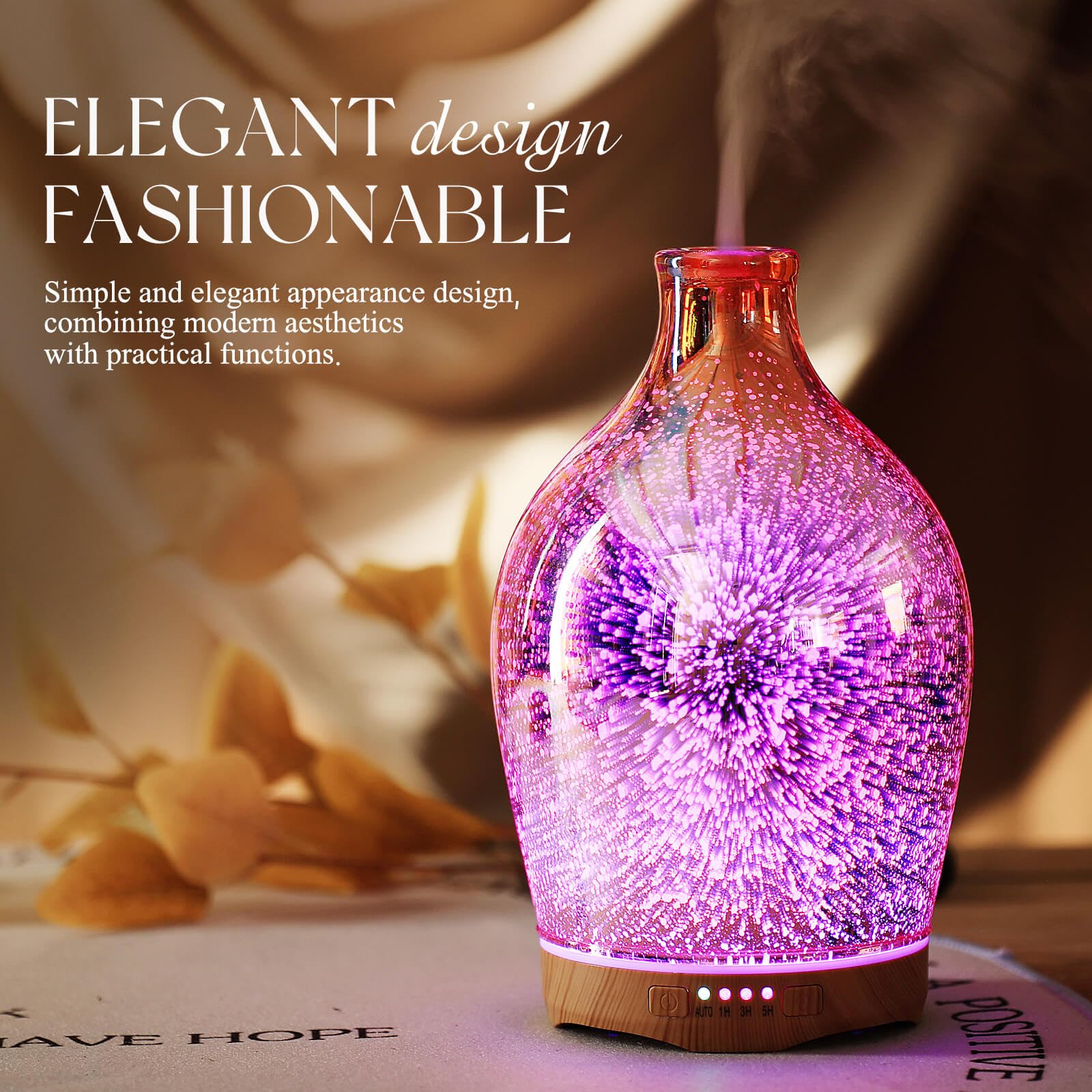 Diffuseur Porseme 280ml avec minuterie, idéal pour séances relaxantes