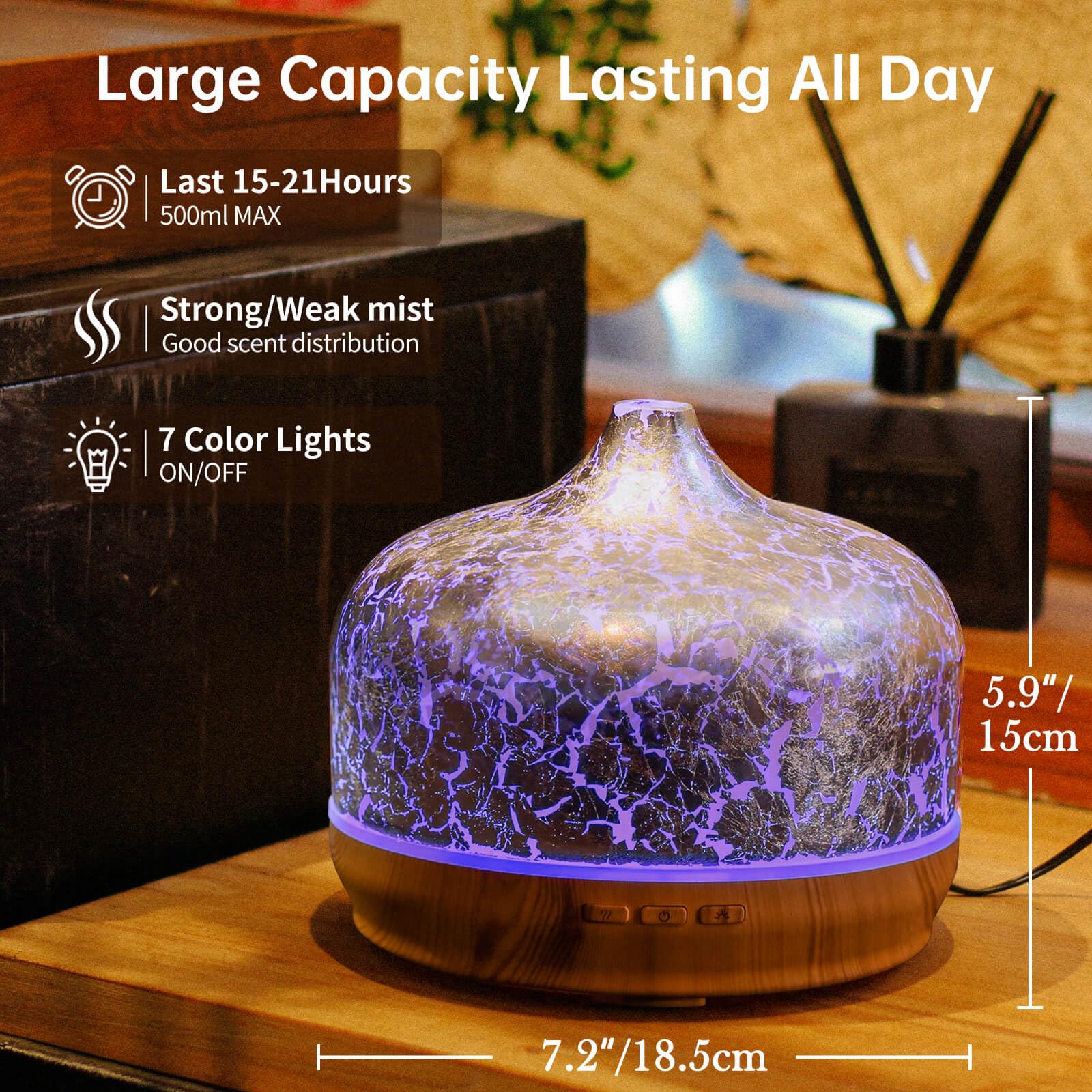Porseme diffuseur brume ultrasonique nano pour une atmosphère fraîche et apaisante.