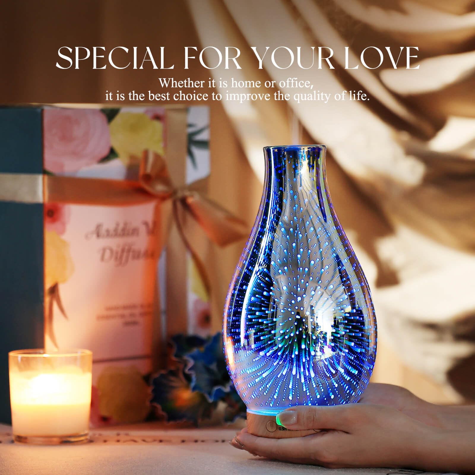 Porseme cadeau élégant diffusant des arômes en verre; parfait comme cadeau.
