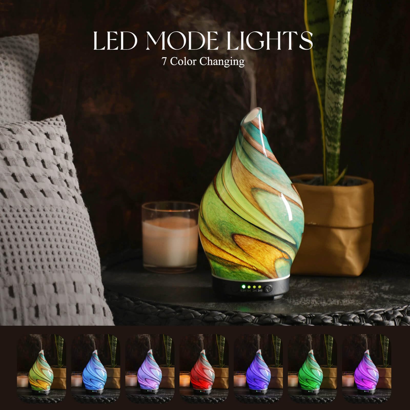Porseme diffuseur verre soufflé, dôme étoilé, décor chic et zen.