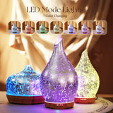 Diffuseur Porseme globe verre avec motif feuille, décor élégant
