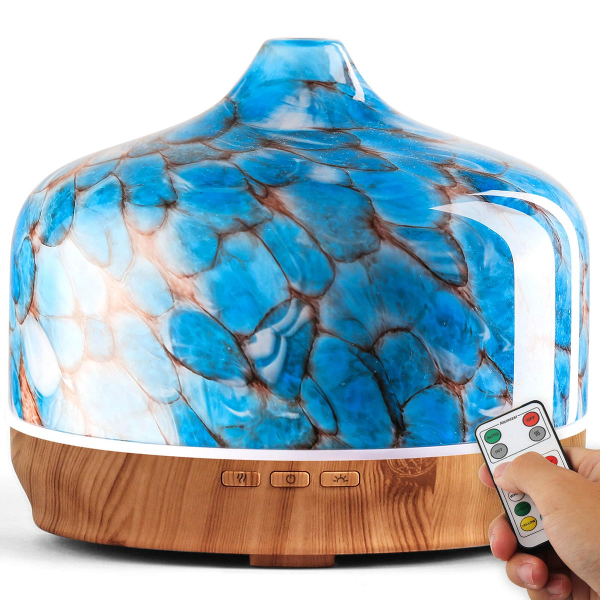 Porseme diffuseur d'huiles avec globe en verre soufflé, ambiance apaisante.