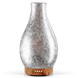 Porseme diffuseur d'huiles essentielles en verre argenté 3D, ambiance chic et apaisante.