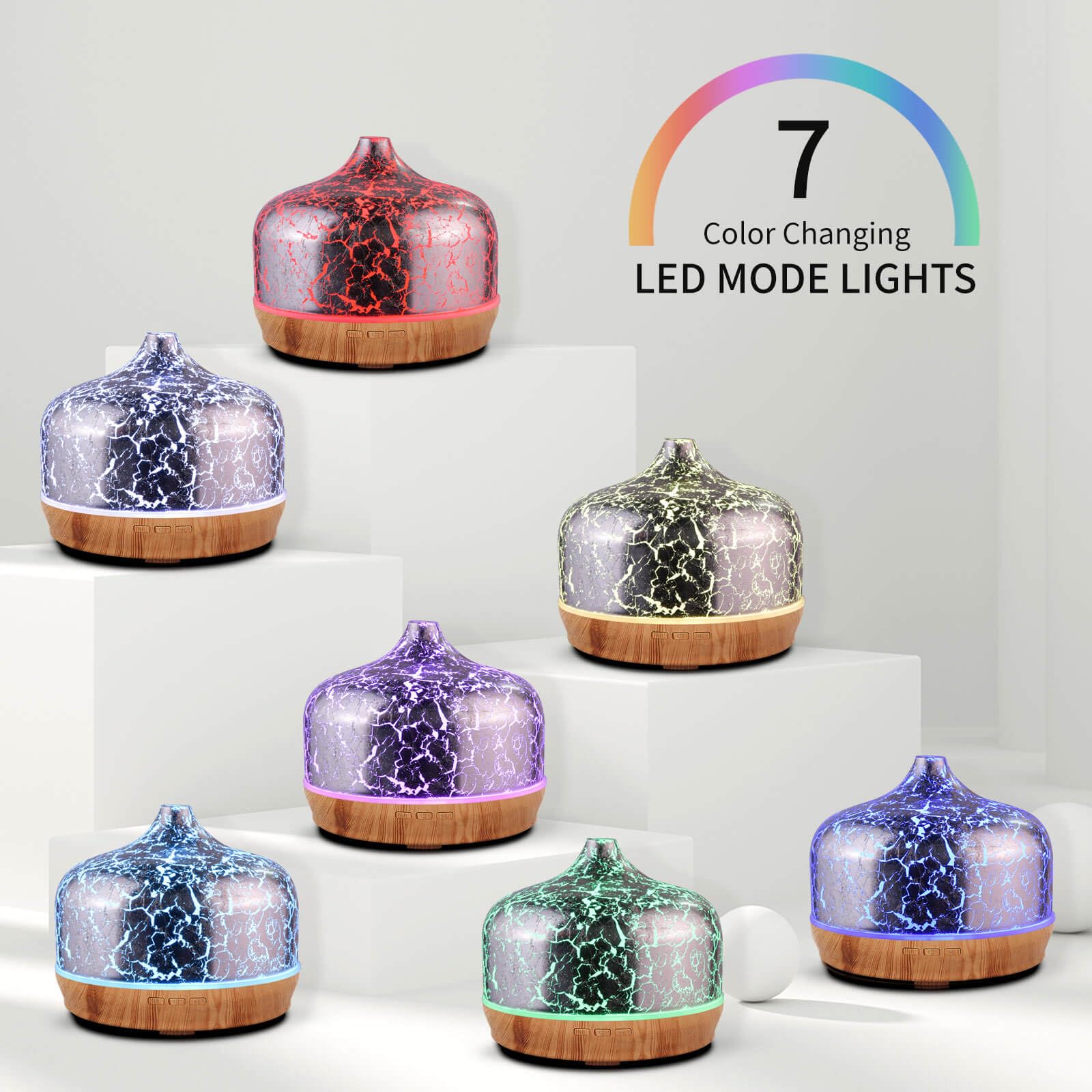 Porseme diffuseur avec lumière LED sept couleurs pour personnaliser l'ambiance.