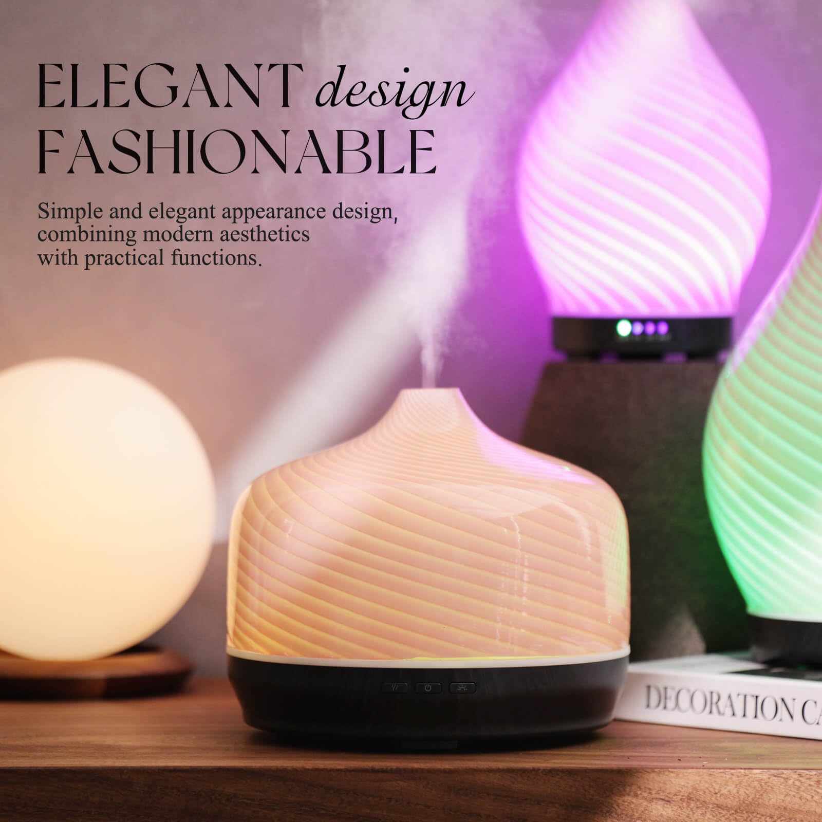 Porseme diffuseur-lumières-sept couleurs crée une atmosphère douce et personnalisable.