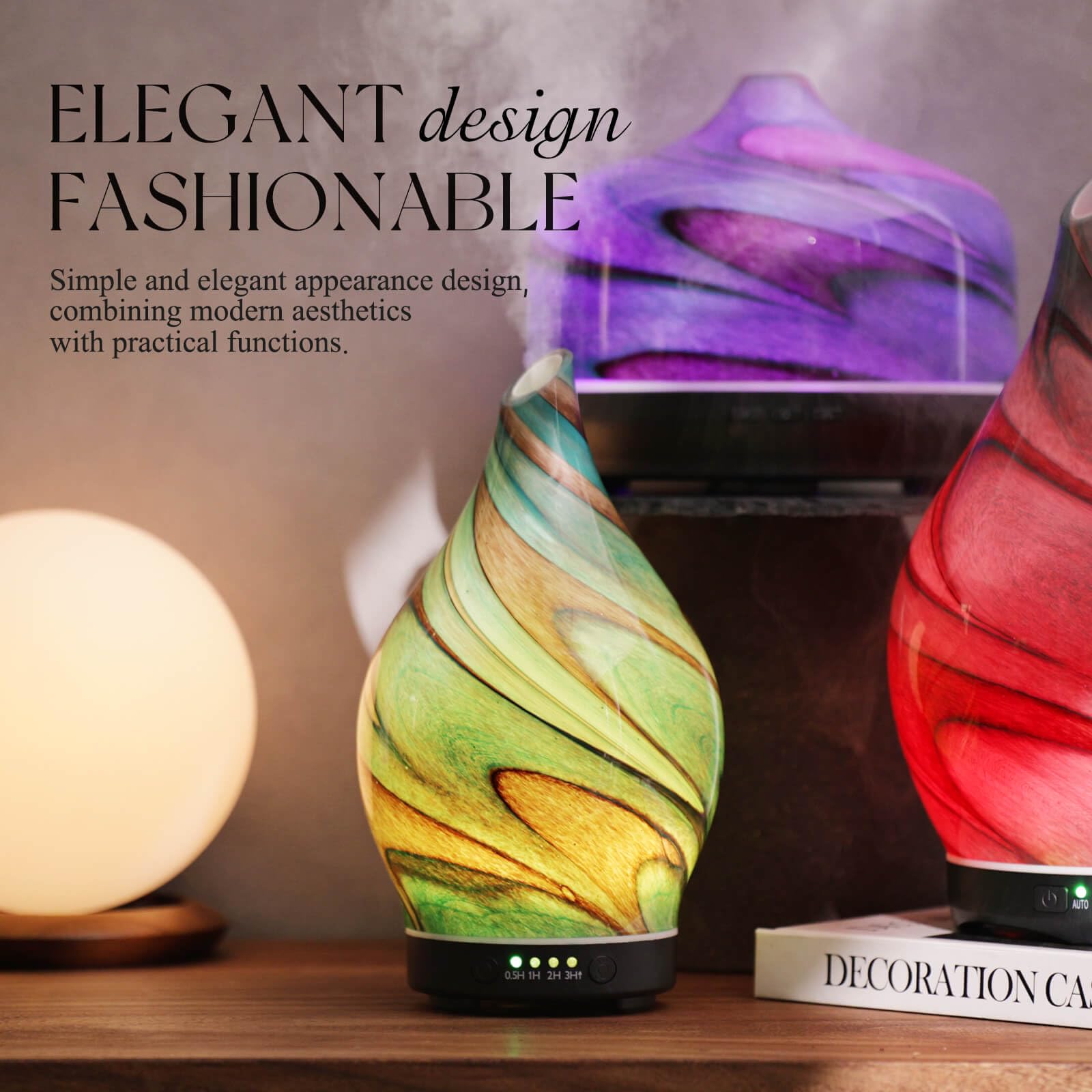 Porseme diffuseur éclairage LED sept couleurs, ambiance changeante.