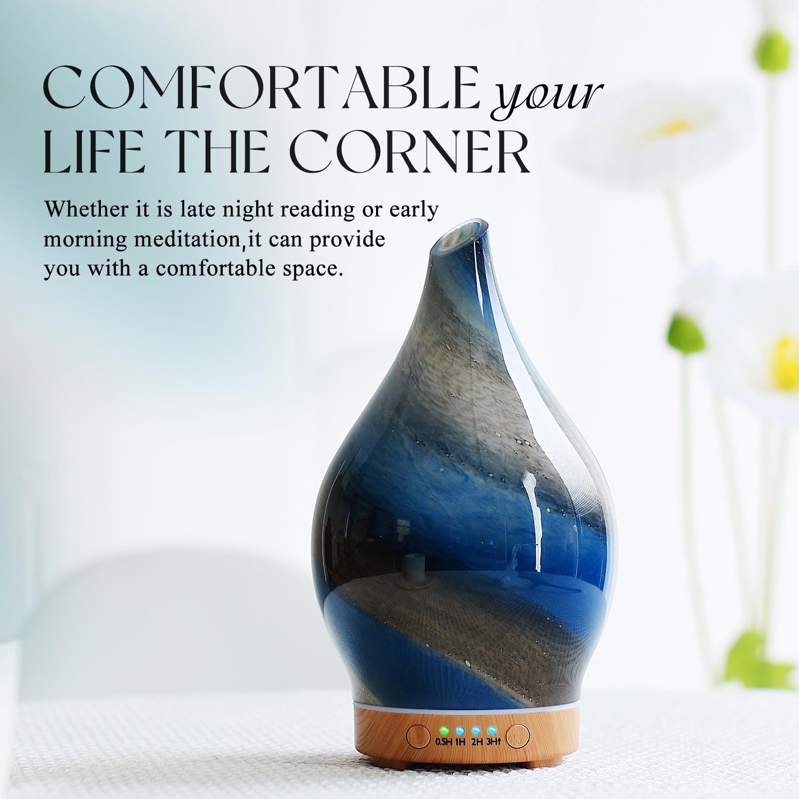 Porseme diffuseur avec sept couleurs lumineuses pour varier l'ambiance