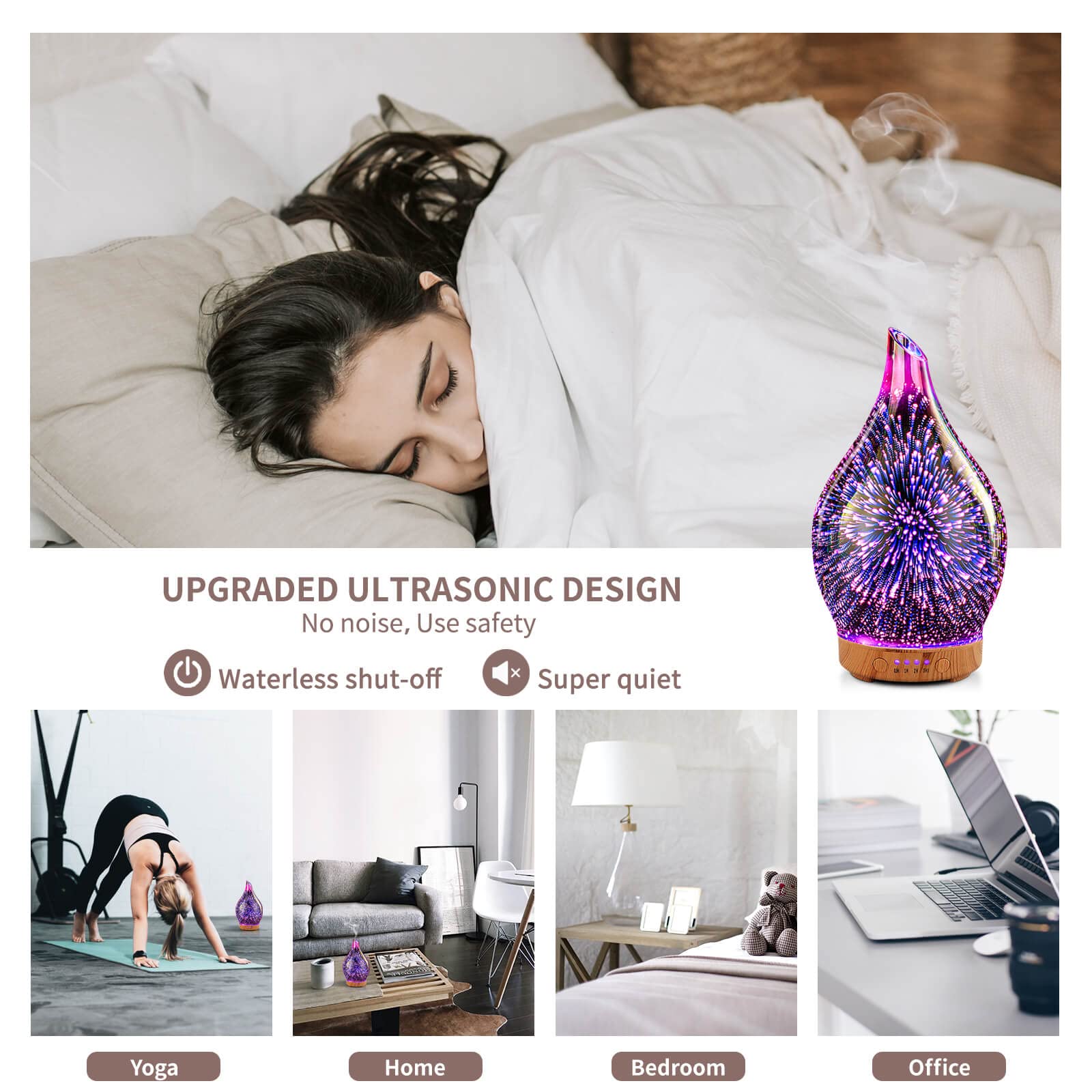 Porseme diffuseur usage maison et bureau, crée une atmosphère aromatique.