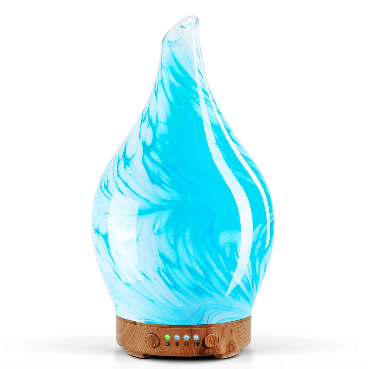 Porseme diffuseur en verre 150 ml, boule bleue, ambiance spa à domicile.