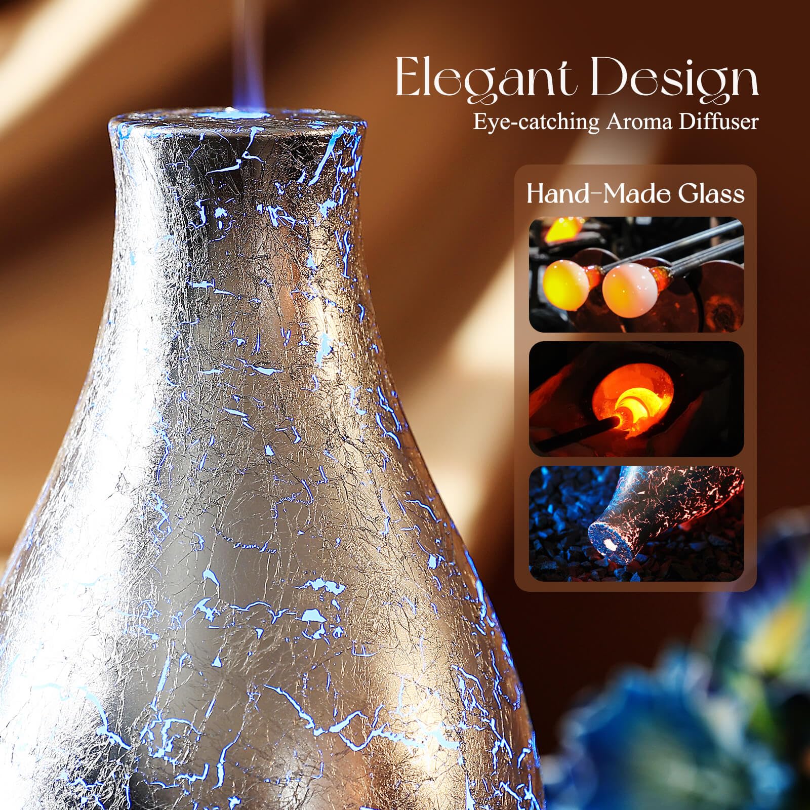 Porseme diffuseur en verre 3D au design élégant pour votre intérieur.