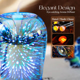 Porseme diffuseur en verre argenté 3D, décoration élégante.