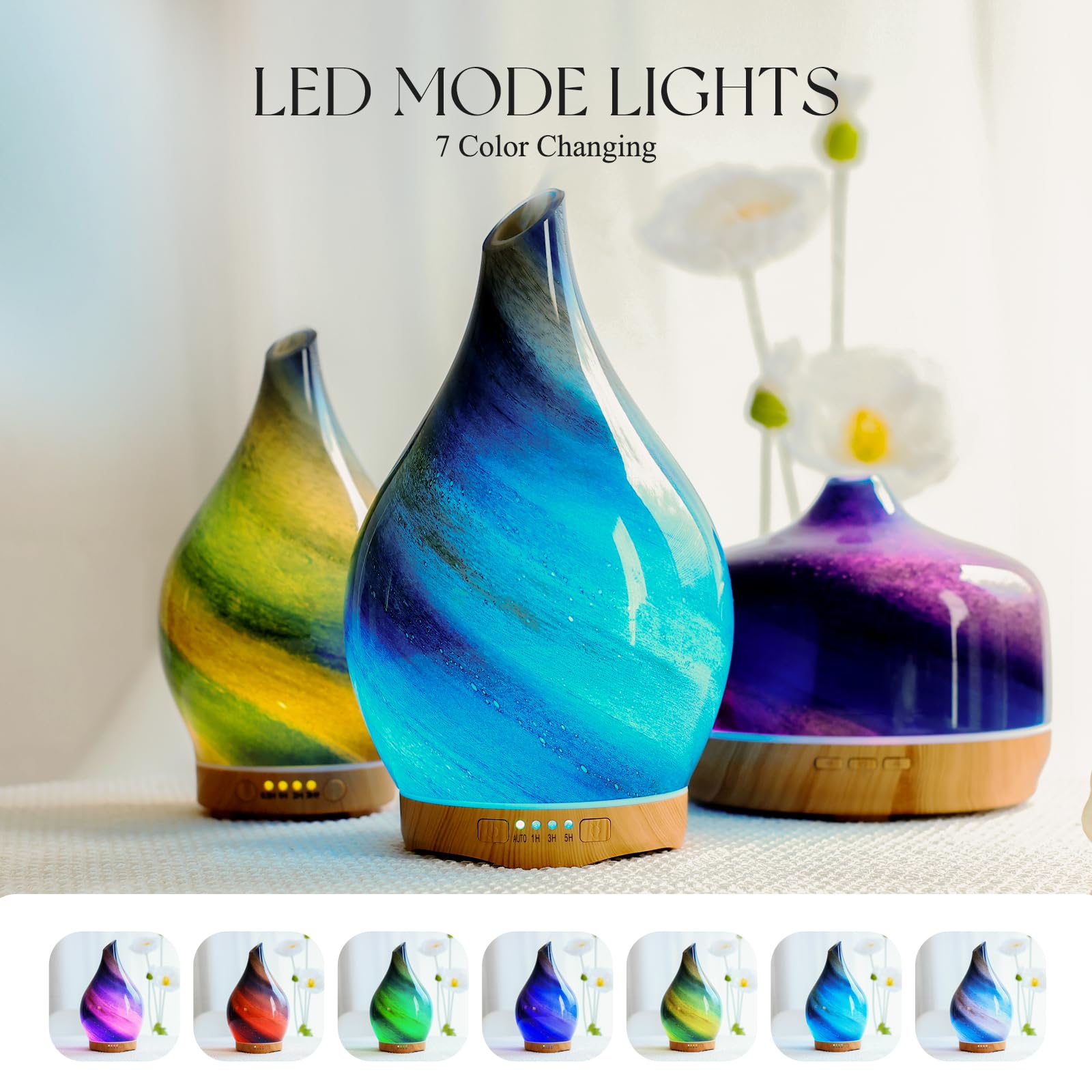 Porseme diffuseur en verre avec couvercle etoile, décoration élégante pour la chambre