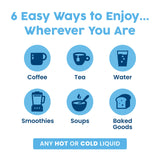 Sachets portables à emporter dans sac, bureau ou sac de sport.