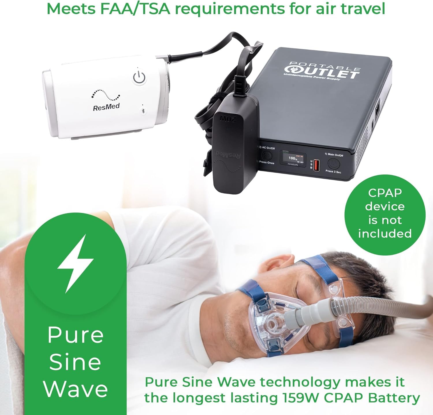 Affichage du niveau de batterie du Portable Outlet PO-160UPSv2 pour planifier les recharges