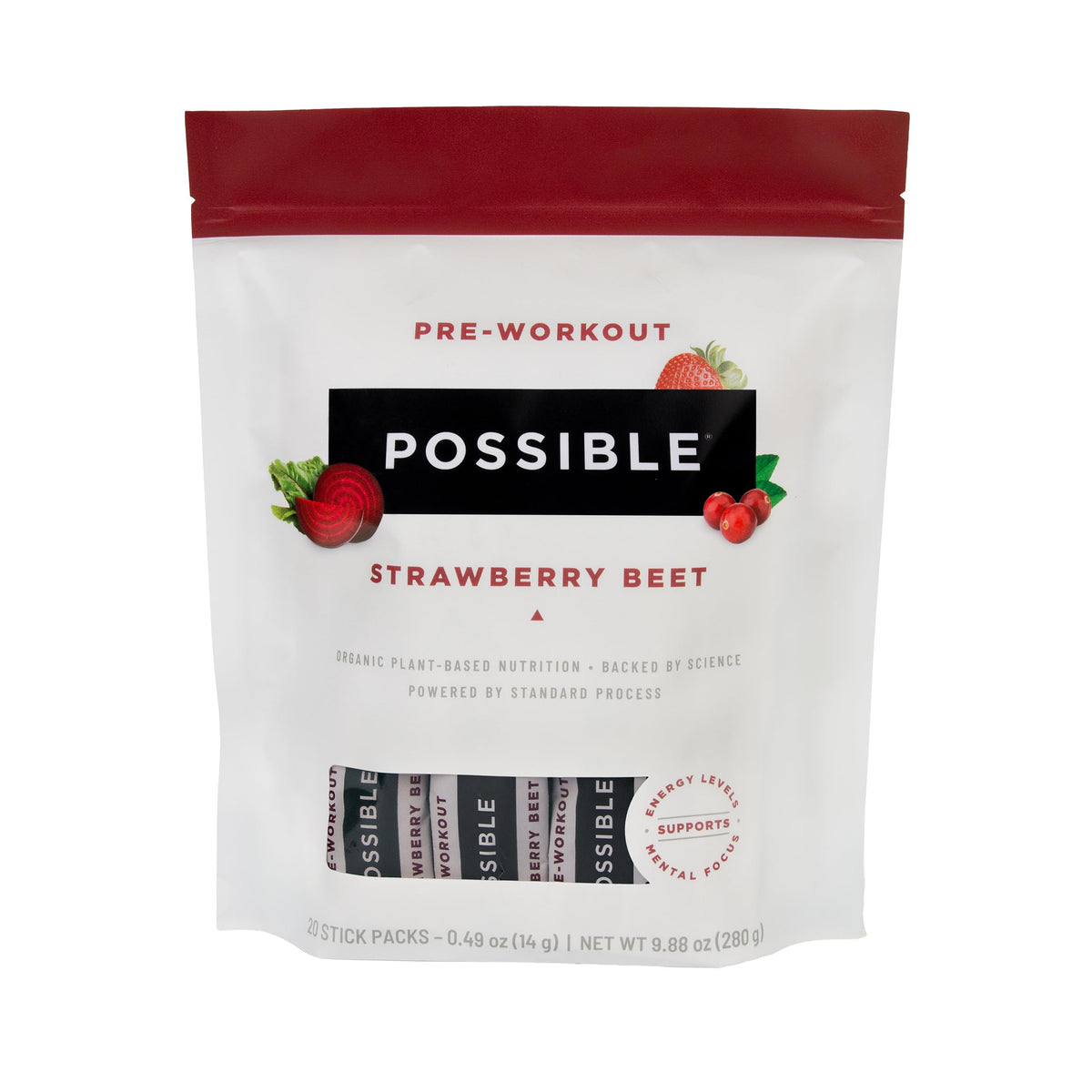 Possible poudre pré-entraînement - bouteille mélangée prête à boire, énergie soutenue.