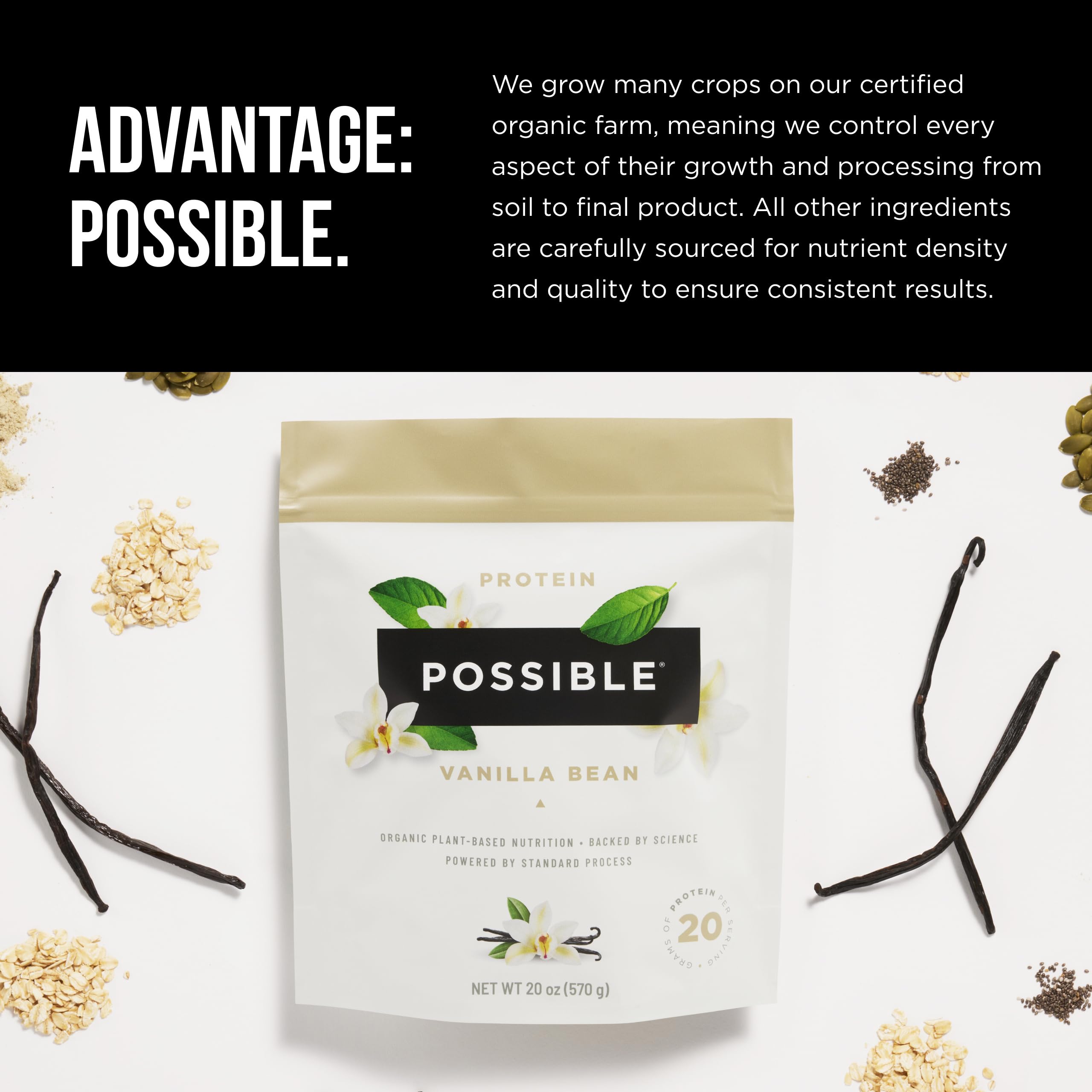 Possible poudre protéinée: texture onctueuse après l'entraînement pour une récupération agréable.