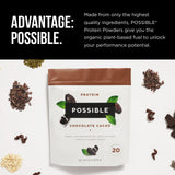 Possible Poudre Protéinée Chocolat Cacao dose-cuillere, dose pratique pour le sport.