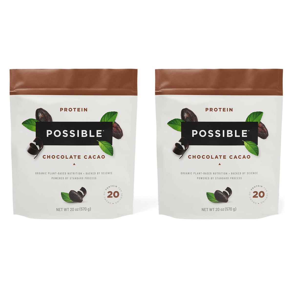 Possible Poudre Protéinée Chocolat Cacao pack-shot, idéale après l'entraînement.
