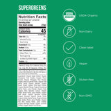 Possible SuperGreens: verre mélange vert, antioxydants issus de fruits et légumes.