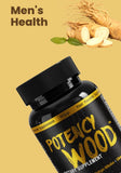 Potency Wood: plantes et herbes sèches illustrant la composition naturelle.