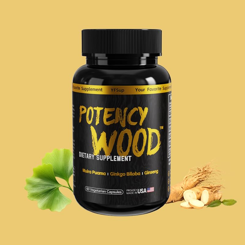 Potency Wood: prise quotidienne des capsules pour soutenir circulation et vitalité.
