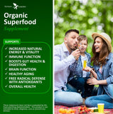 Potent Garden alfalfa et spiruline bio, riches en antioxydants potentiels