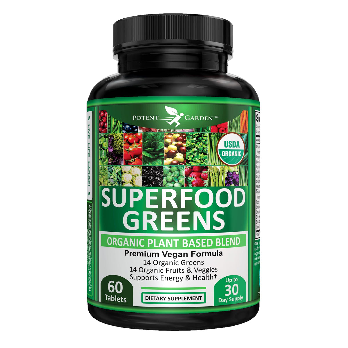 Potent Garden tablettes verdure bio présentées, apport nutritionnel pratique
