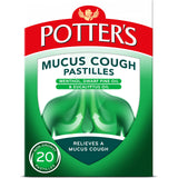 Potters Pastilles Mucus et Toux dans une boîte prête à l'emploi