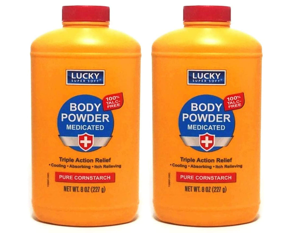 Poudre médicamenteuse LuckySoft, flacon 8 oz, soulage et rafraîchit la peau.